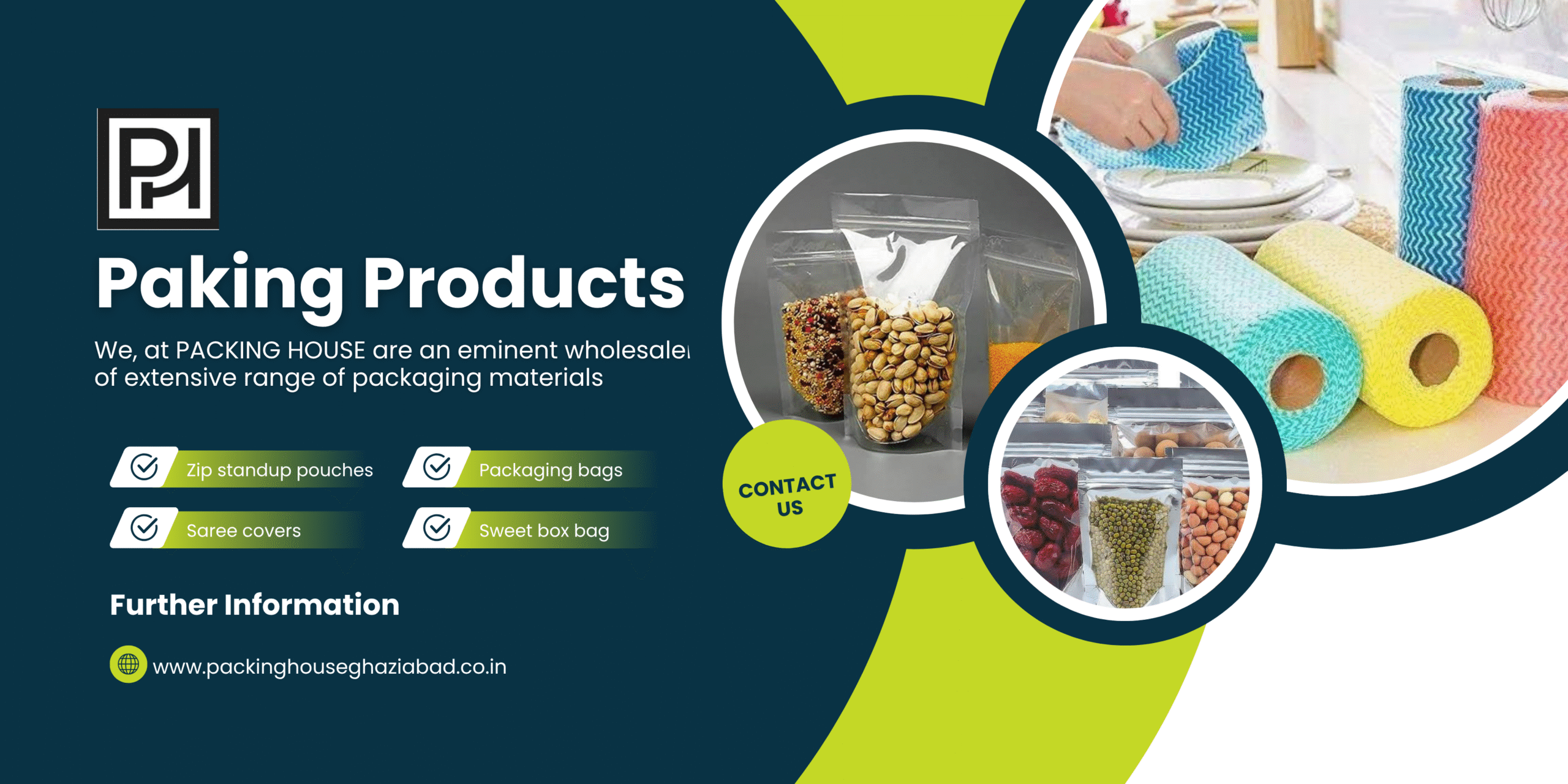 Green White Modern Land Services Banner